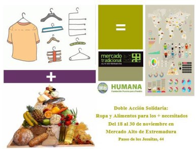 Cartel accion doble solidaria